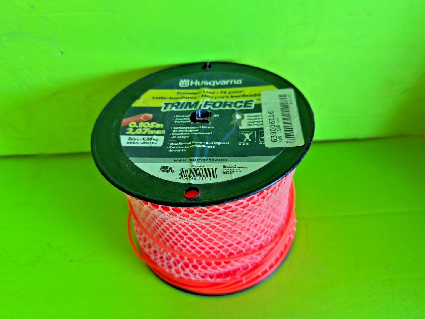 Husqvarna Trim Force .105″ Trimmer Line – 3 lb (≈ 690 ft) OEM 6390061162