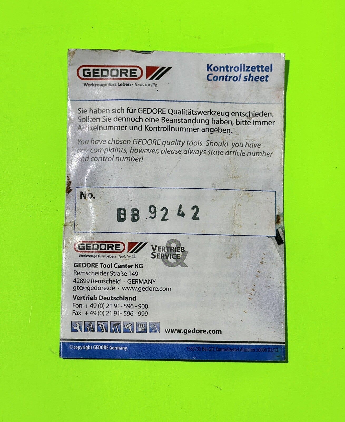 Genuine OEM Husqvarna 531004869 Gedore 1.40/0 Bearing Separator, 5-60mm Output9