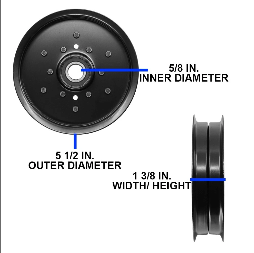 New QTY 2: Flat Idler Pulleys Fits Toro Replaces 1-6130987