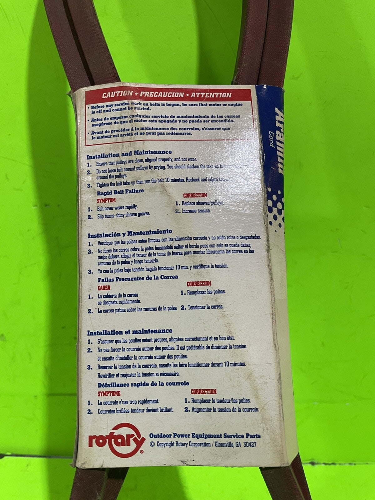 Rotary Aramid 7627 Belt Replaces MTD 754-0175 754-0178 TORO 74735