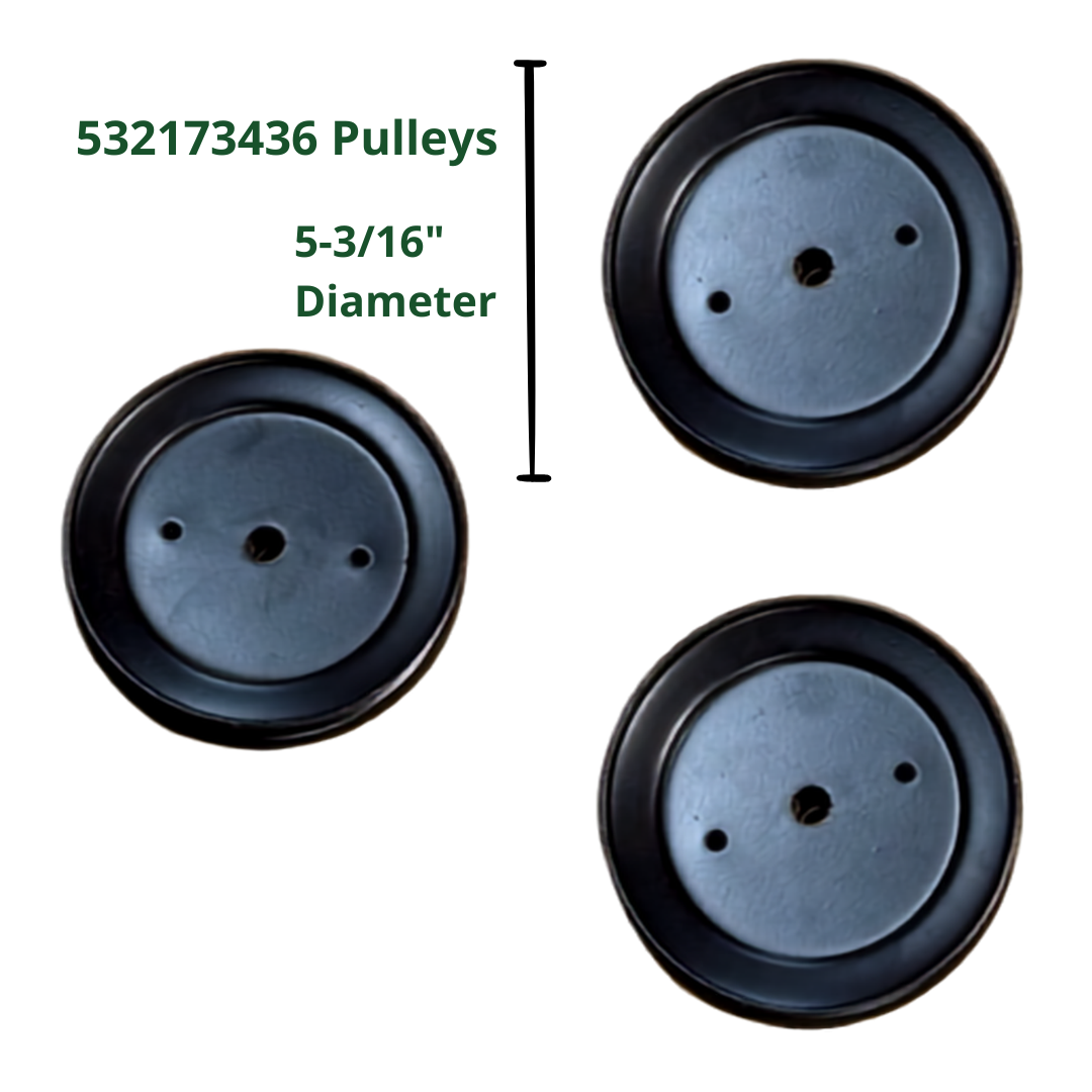 3 Pack Aluminum Cast Spindle and Pulley Kit fits Husqvarna Z242F Z248F