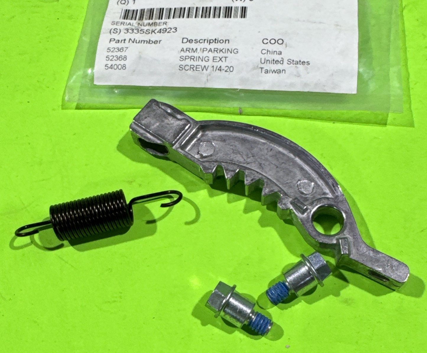NEW GENUINE OEM HYDRO GEAR 71356 PARKING BRAKE ARM KIT RZT ZT EZT TRANSAXLE3