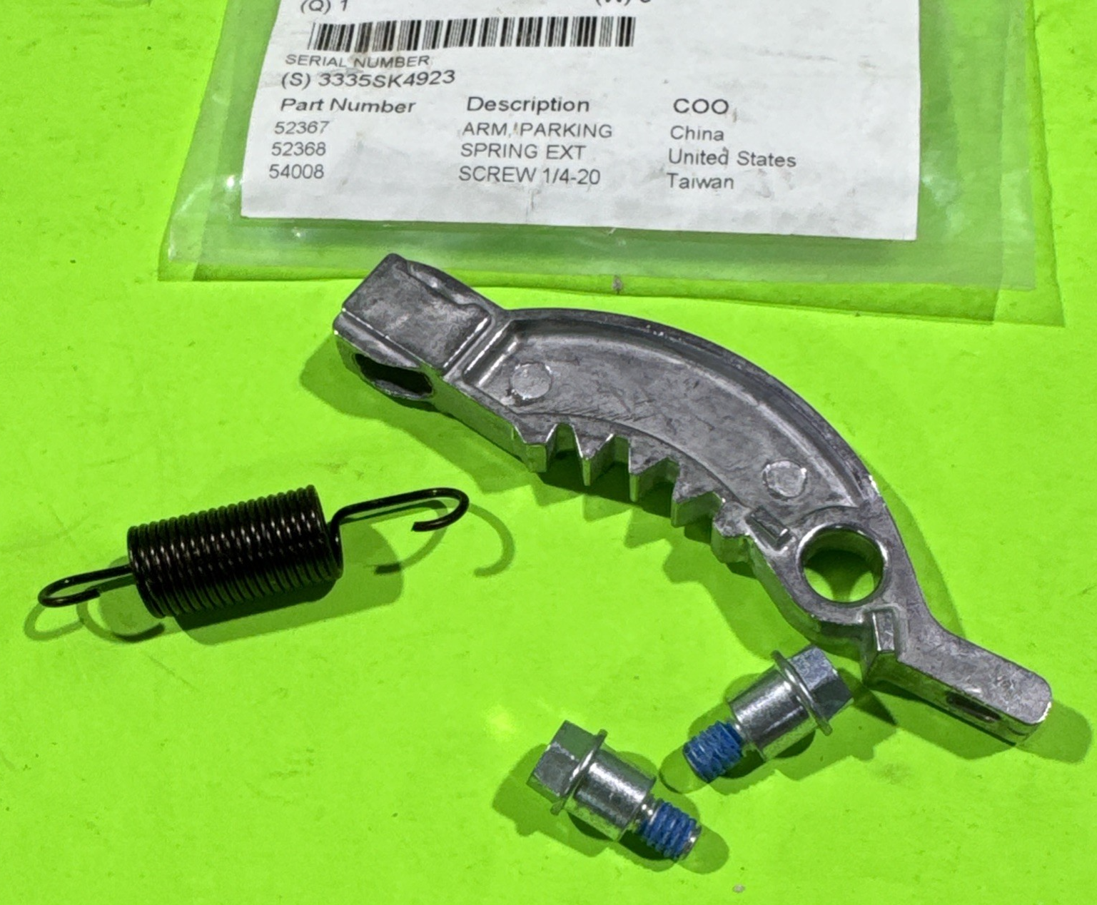 NEW GENUINE OEM HYDRO GEAR 71356 PARKING BRAKE ARM KIT RZT ZT EZT TRANSAXLE3