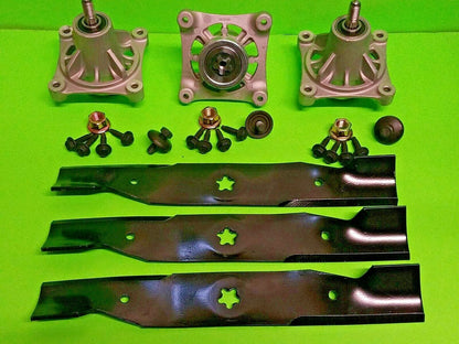 BLADES & SPINDLES KIT FOR 48" CRAFTSMAN DYT4000 - 174356, 532174356, 173921 0