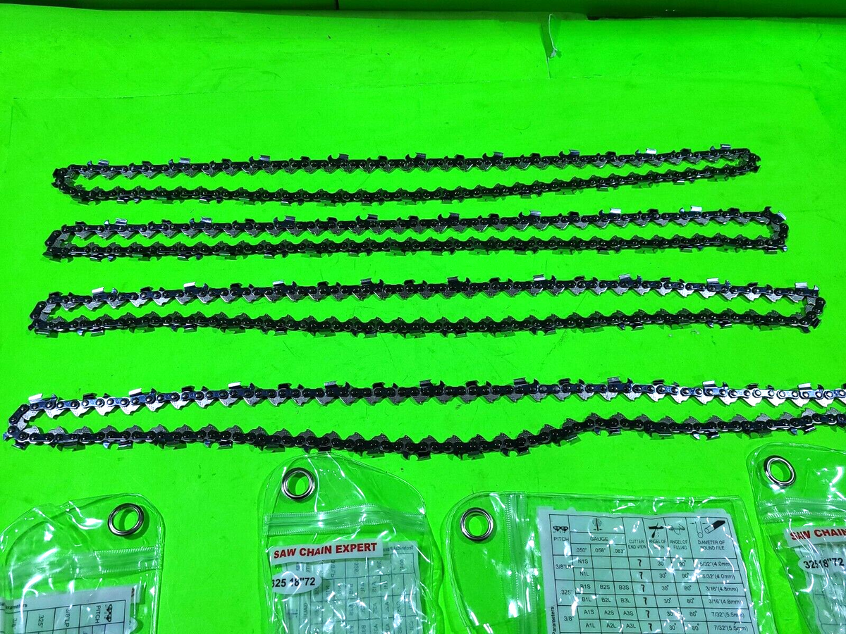 Chainsaw Chain for Jonsered Husqvarna 18 Inch Bar .050 Gauge .325 72DL 4 Pack0