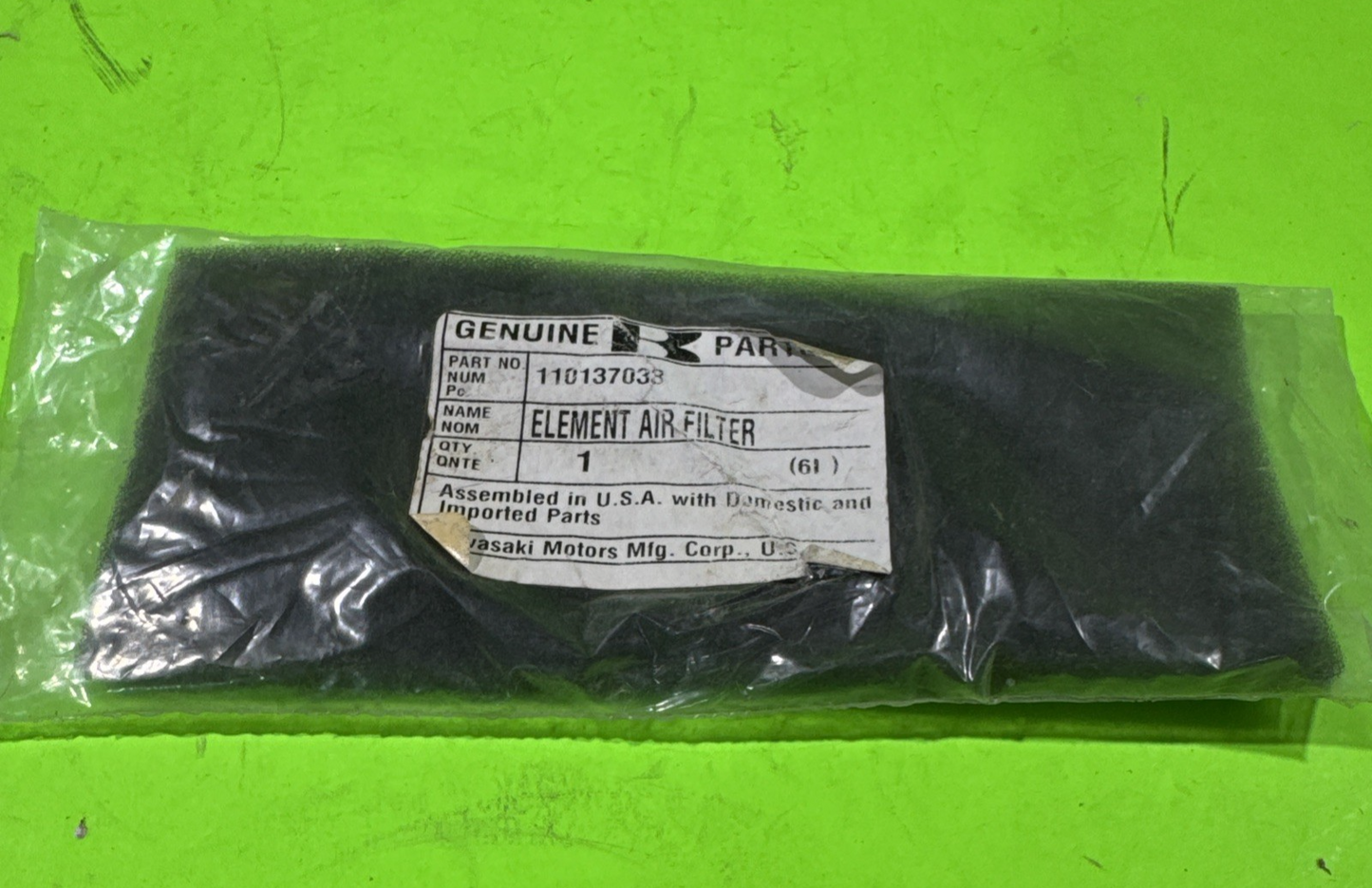 Genuine Kawasaki 11013-7033 Pre-Air Filter John Deere M137555 Ariens 215383003