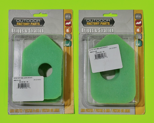 2PK Briggs & Stratton Lawn Mower Air Filter  Toro 272235S 5784506090