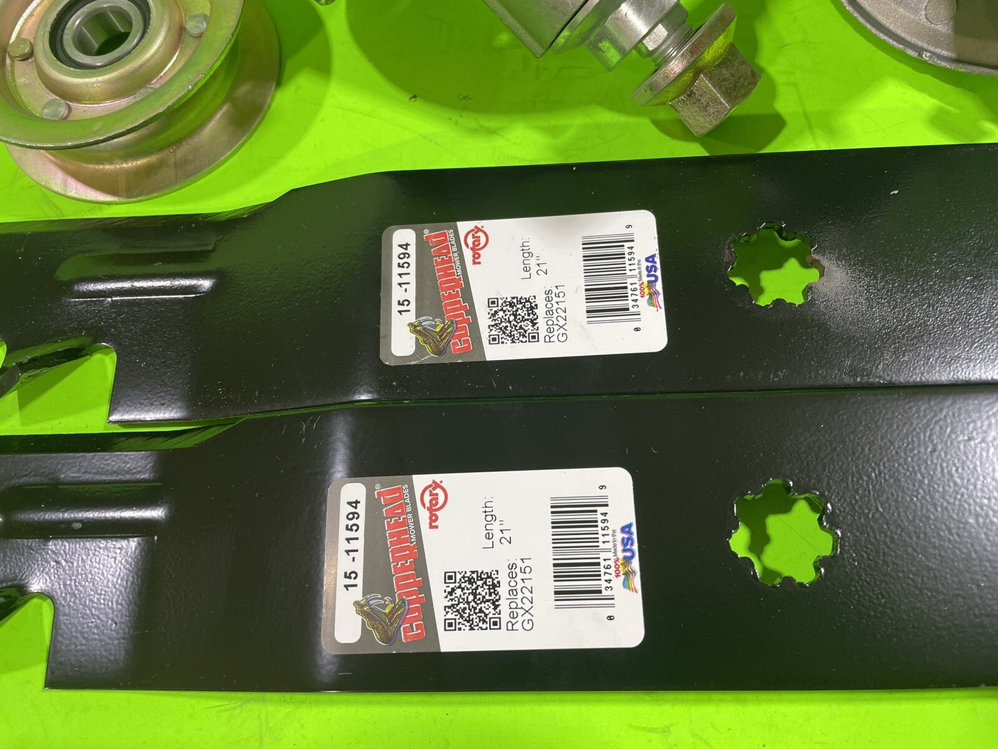 NEW 42" DECK REBUILD KIT 100 SERIES BLADES SPINDLES IDLERS BELT FITS JD1