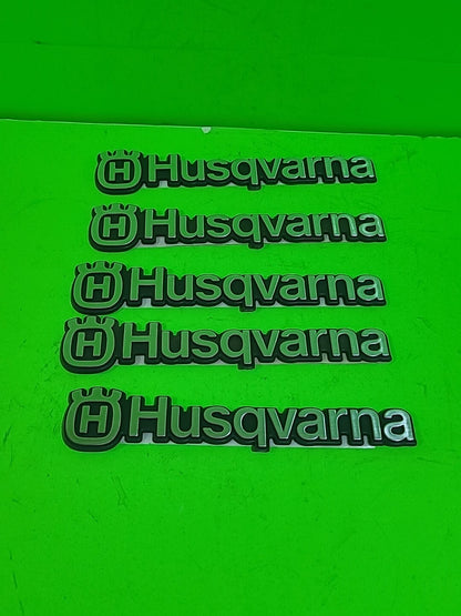 Genuine Husqvarna Silver Hood Emblem 532403378 5 pack0