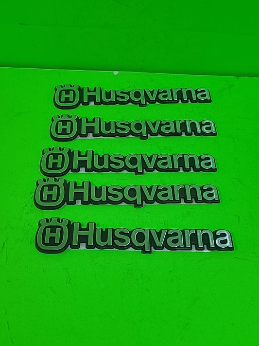 Genuine Husqvarna Silver Hood Emblem 532403378 5 pack0