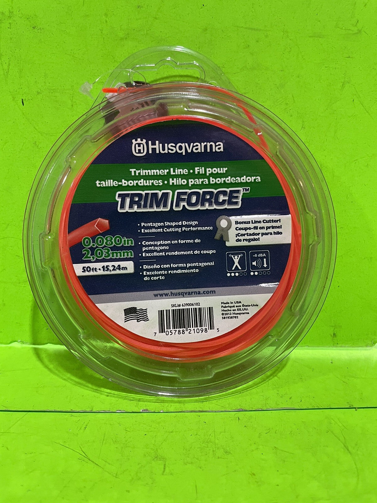 NEW Genuine Husqvarna 639006102 .080" Trimmer Line 50 ft fits Many Trimmers0