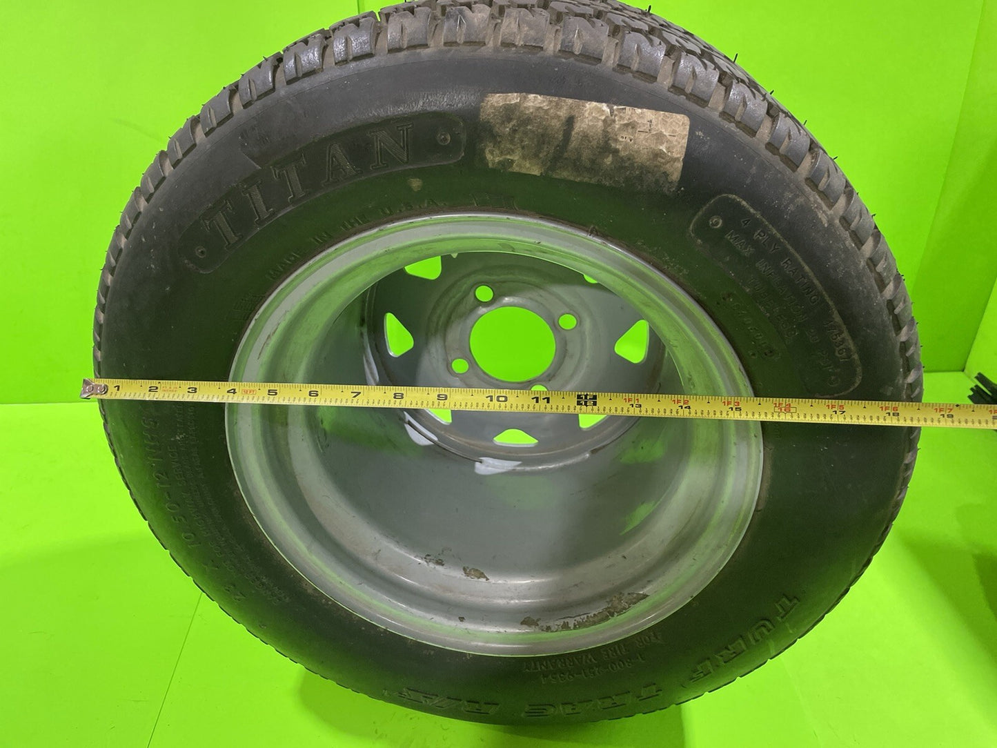 Genuine OEM Husqvarna 539104582 Wheel Assy Titan Turf Trace 23x10.50-12NHS6