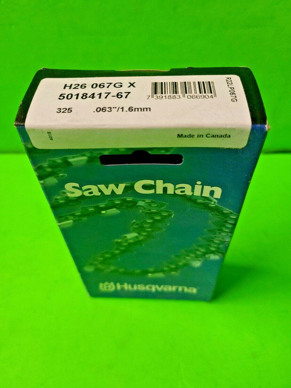 16" Chainsaw Chain H26 Husqvarna 591104267 .325" Pitch .063" Gauge 67 Drive Link0