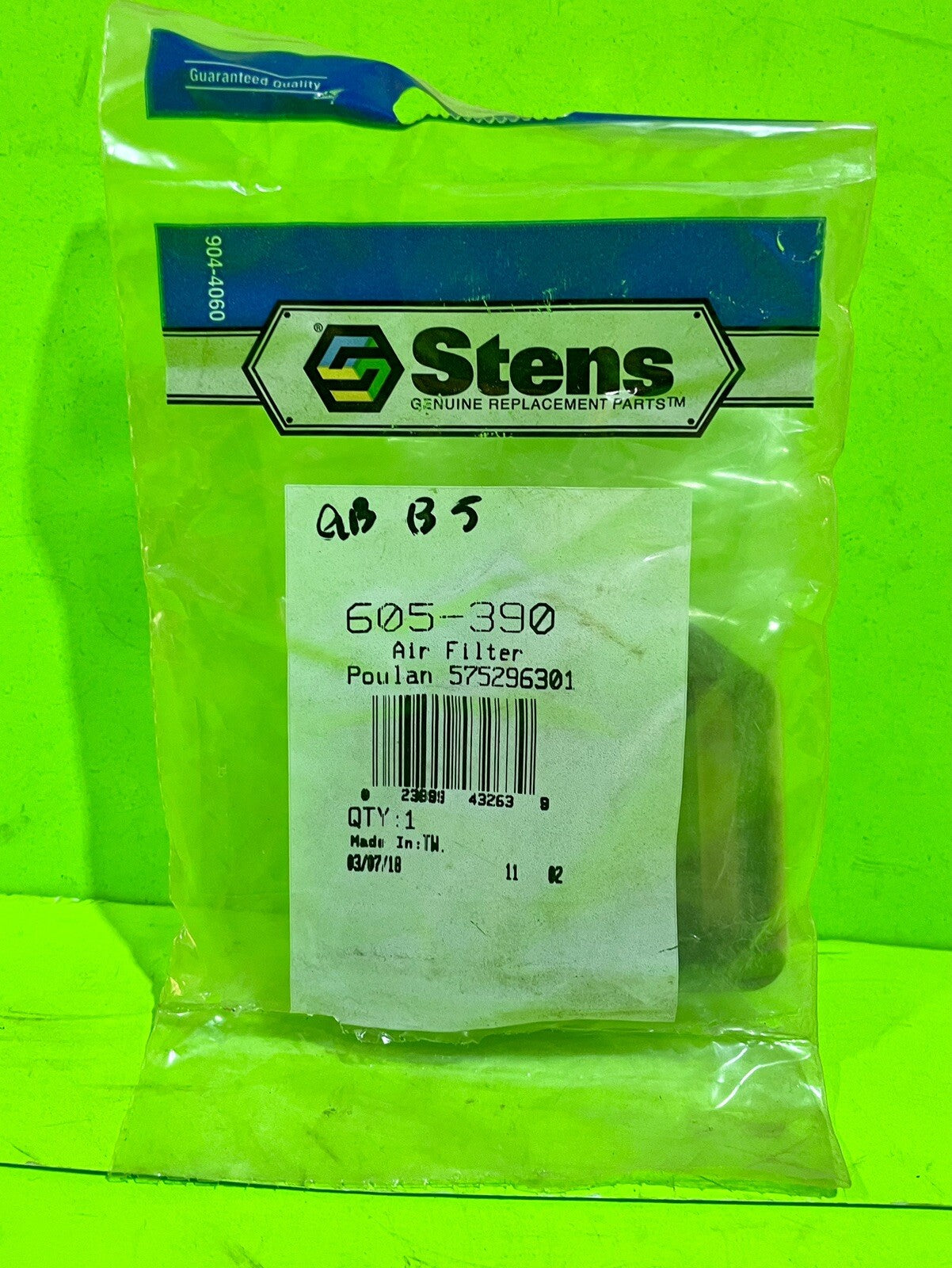 Stens 605-390 Air Filter Replaces Poulan Husqvarna1