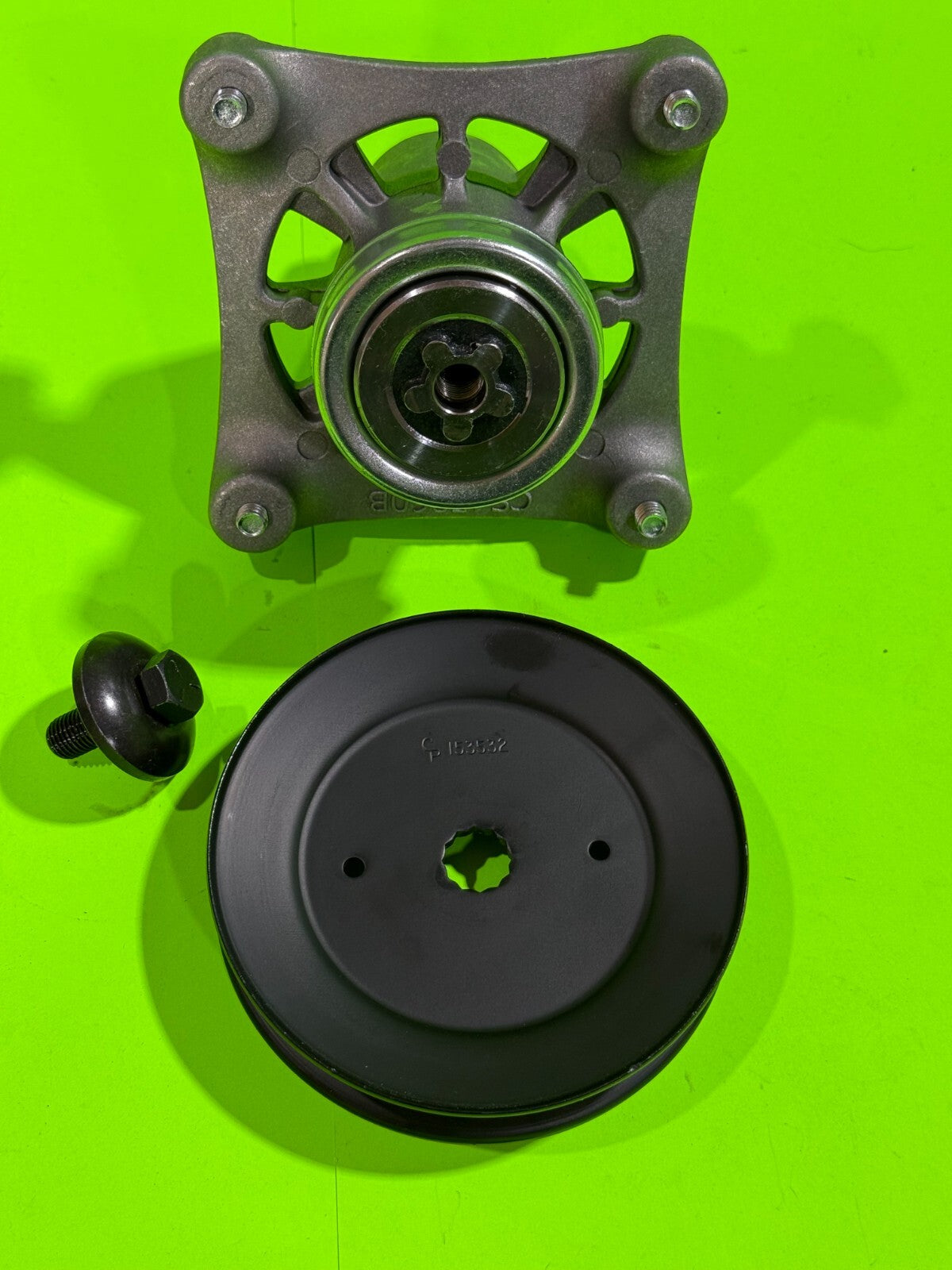 Spindle Assembly 174356w/ Pulley 173435 -  48" Deck Husqvarna 532, Ariens +1