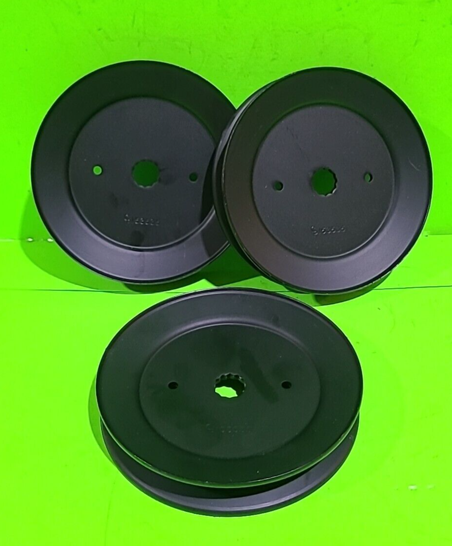 Genuine 3 Pack Husqvarna Spindle Pulleys 532173436 153535 Craftsman Poulan0