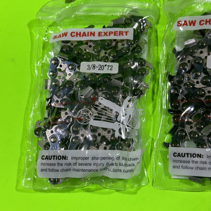 Chainsaw Chain for 20 Inch Bar .050 Gauge 3/8 Pitch 72DL Stihl Husqvarna 3 Pack1