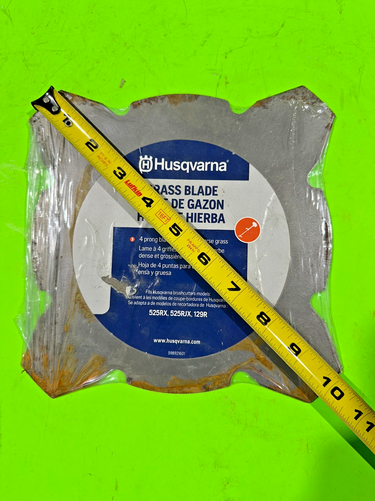 NEW Open Box Genuine Husqvarna 598921601 Grass Blade – OEM (Light Surface Rust)9