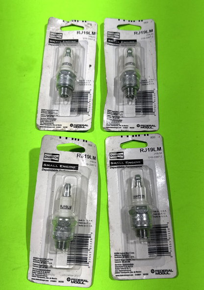 4 PACK OF NEW GENUINE OEM CHAMPION RJ19LM SPARK PLUG; SET OF FOUR PLUGS3