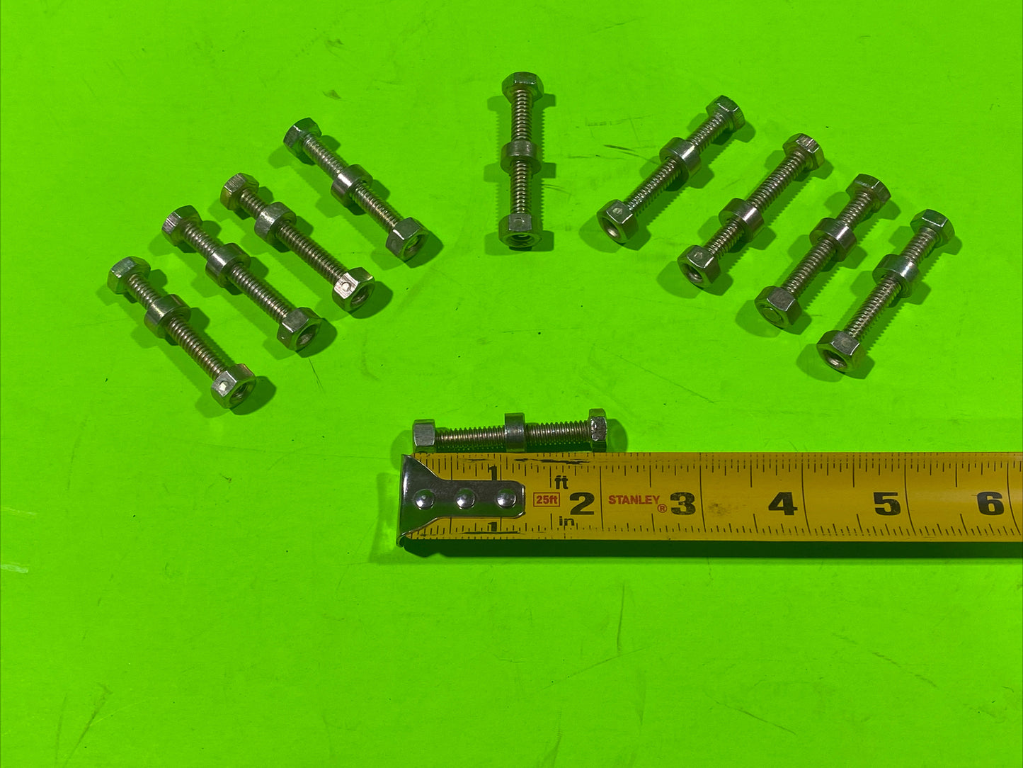 Pack of (10) Shear Pins w/ Spacers & Nuts Fits John Deere Snow Blowers 3011725