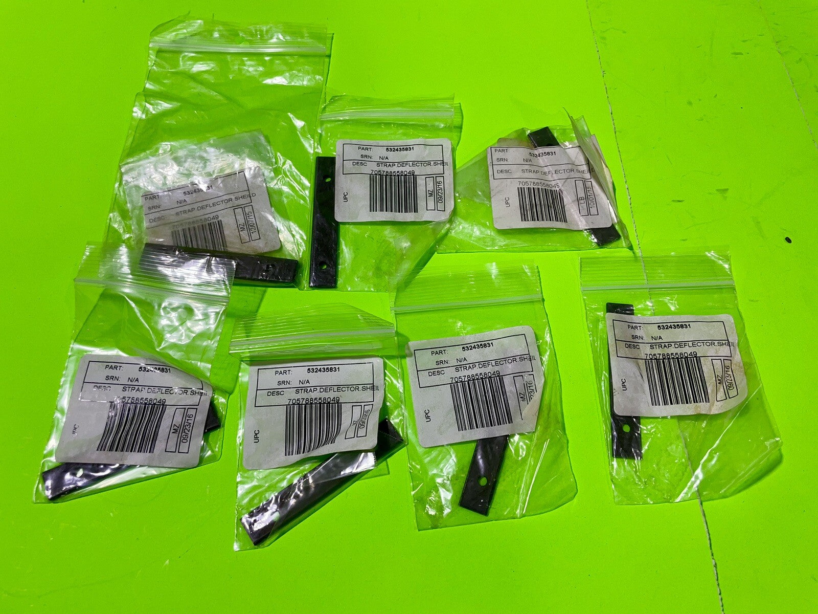 7 Pack of Genuine Husqvarna 532435831 Deflector Shield Strap for Snowblowers0