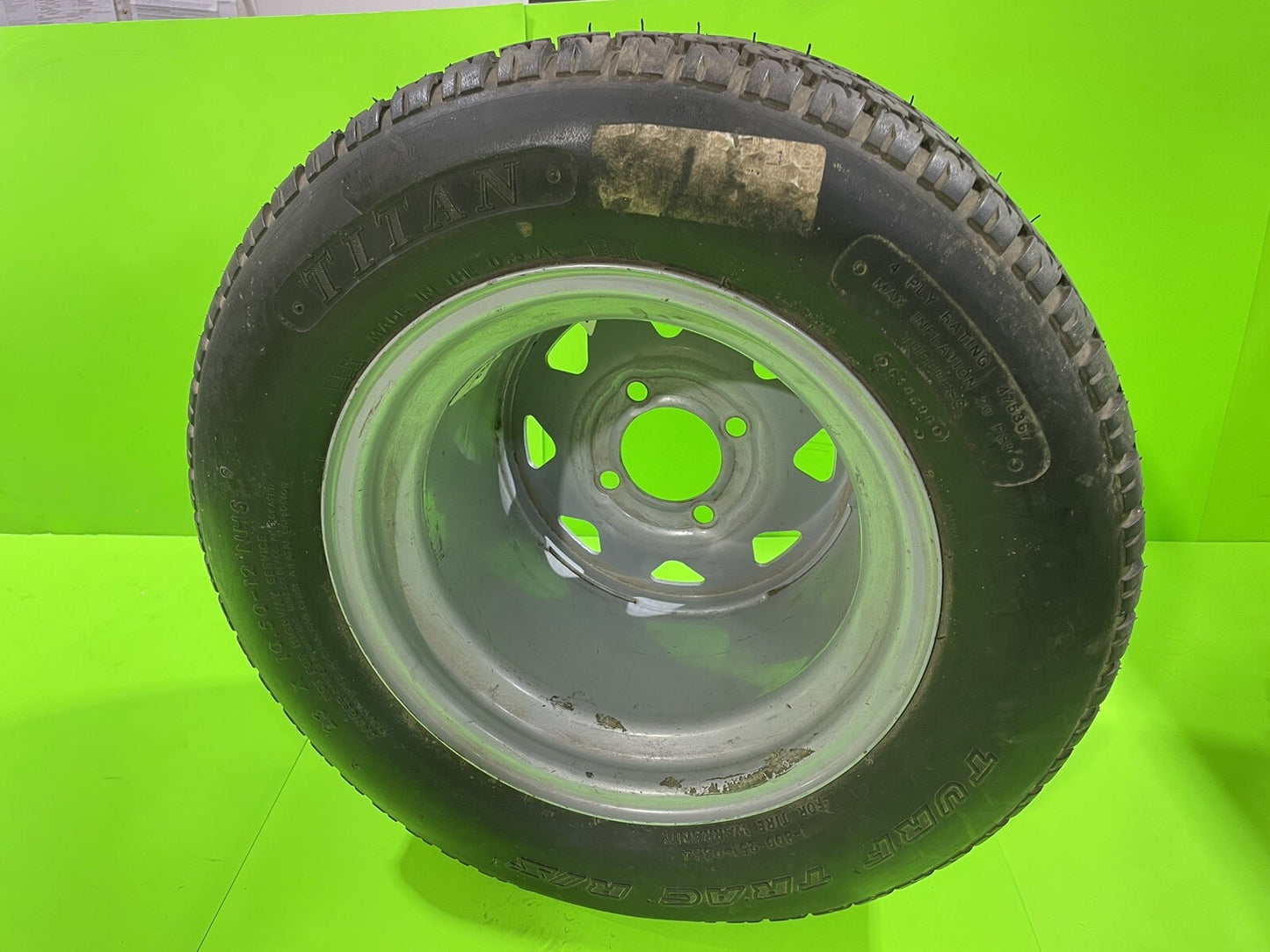 Genuine OEM Husqvarna 539104582 Wheel Assy Titan Turf Trace 23x10.50-12NHS0