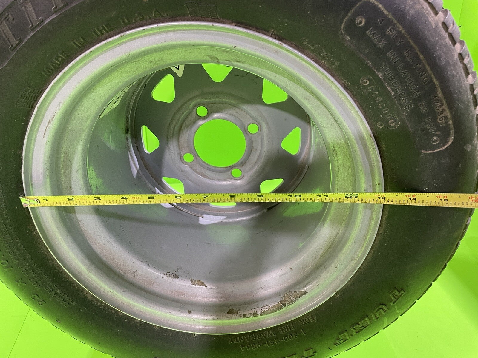 Genuine OEM Husqvarna 539104582 Wheel Assy Titan Turf Trace 23x10.50-12NHS7