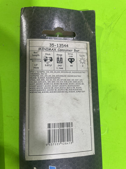 Genuine Archer Australia 35-13544 Minimax Consumer Bar 12" 3/8 .043 44DL2