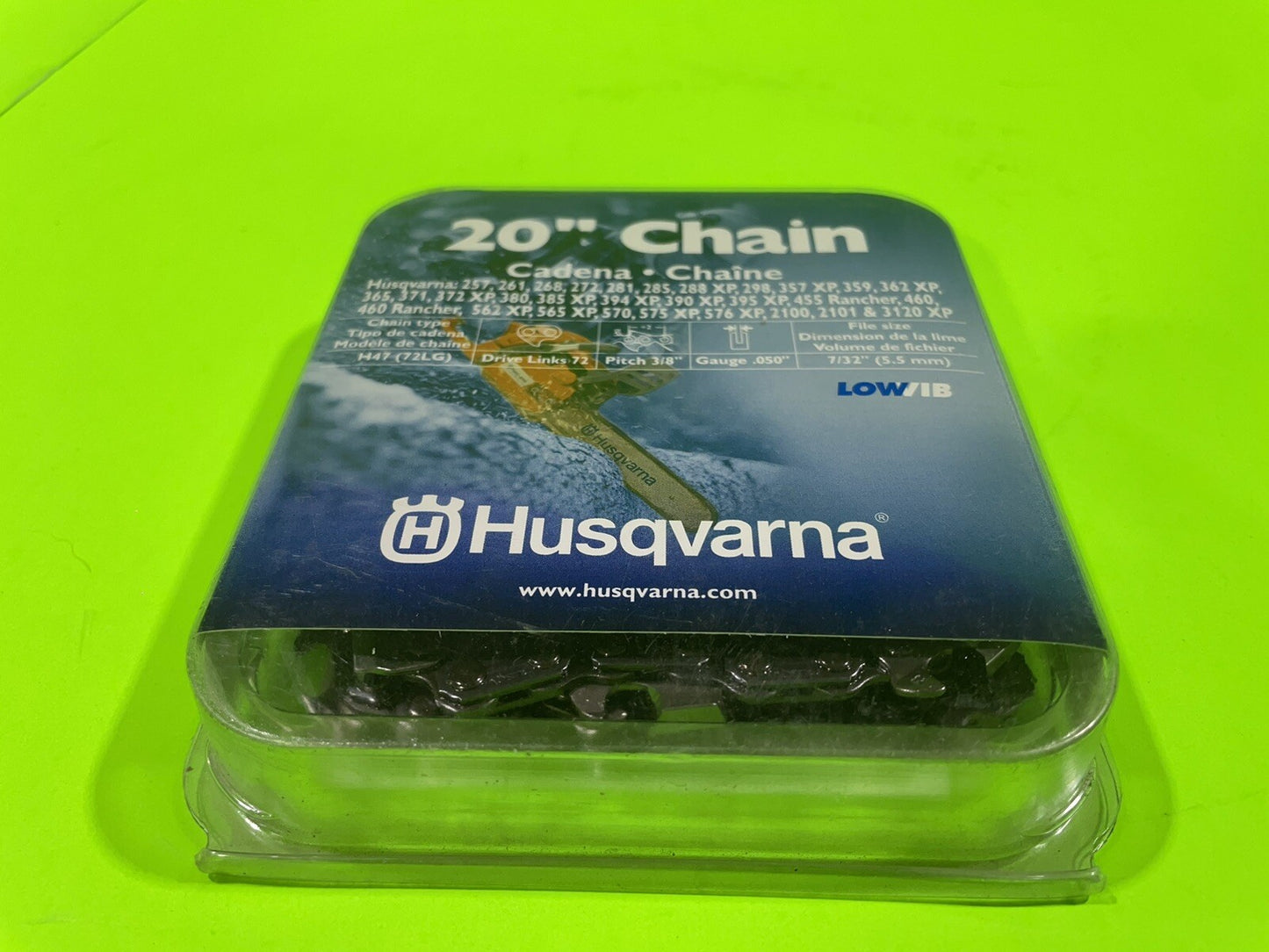 Genuine OEM Husqvarna 531300555 20" Saw Chain H47 072G 3/8" .050"3