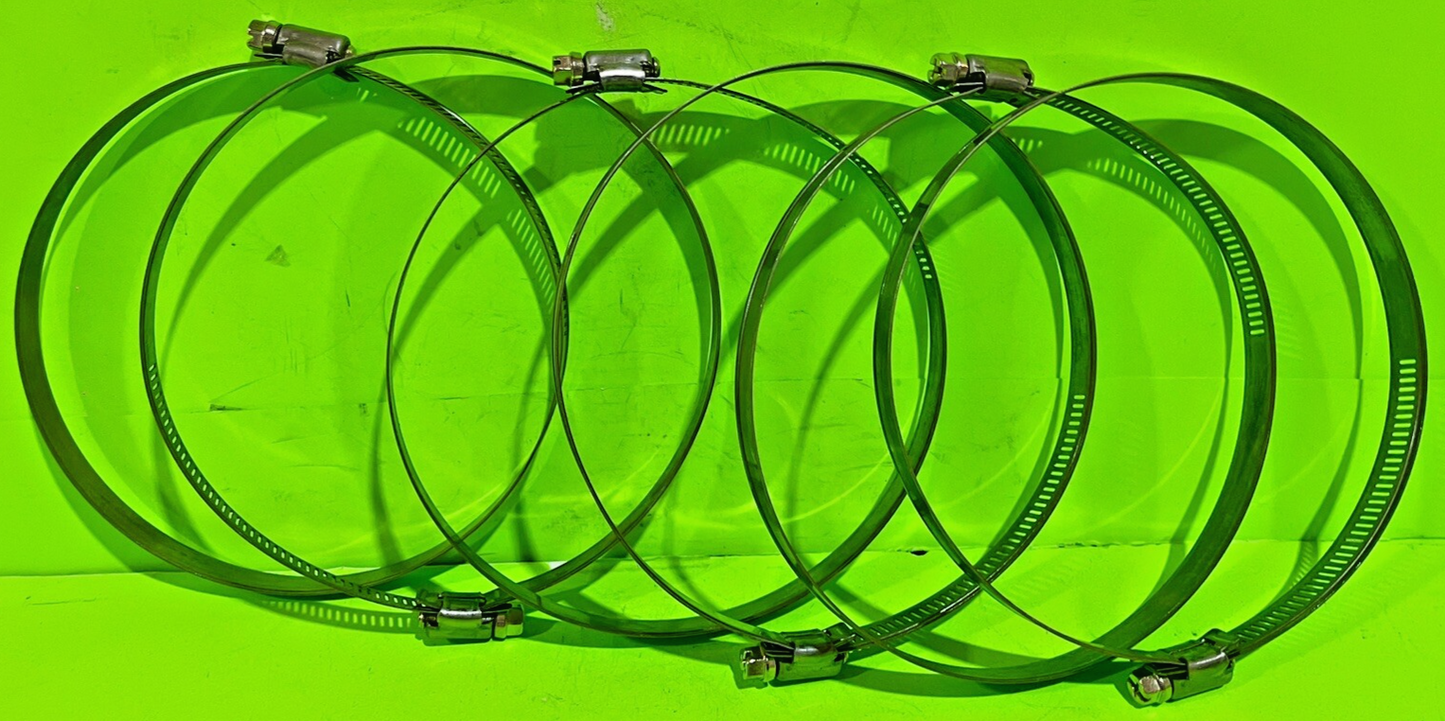 NEW 6-Pack Rotary 3457 Hose Clamps 5-1/8" to 6" Universal 1/2" Band Heavy Duty0