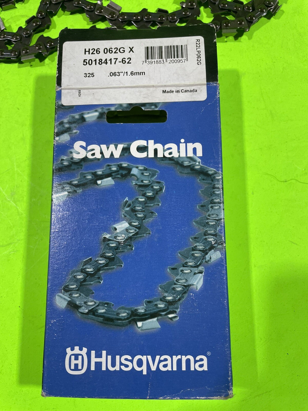 Genuine OEM Husqvarna H26 062G 501841762 591104262 Saw Chain 325 .063 22LPX062G0