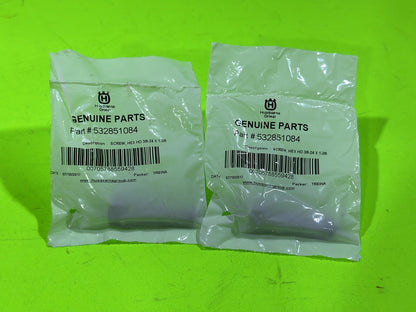 2-PACK Genuine OEM Husqvarna 851084, 532851084 HD Hex Head Screw 3/8-24 X 1-3/88