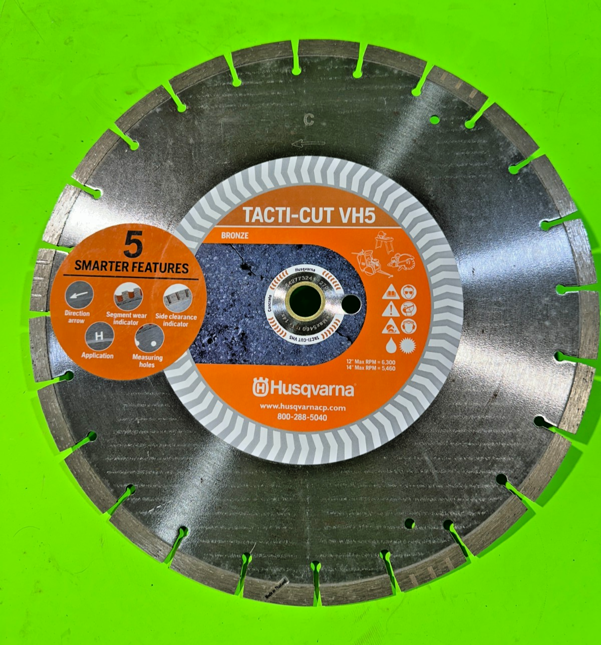 NEW Husqvarna Tacti-Cut VH5 Diamond Blade 542773241 14" x .1250