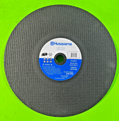 NEW Husqvarna Blue EHS Blade 542751496 14" x 1/8" x 1" Metal Cutting Wheel0