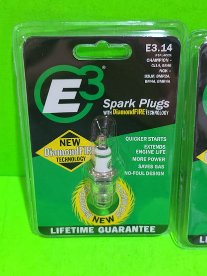 E3 2 Pack Spark Plugs E3.14 Replaces: CJ14 J12C CJ8Y 5846 B2LM BMR2A BM4A BMR4A1