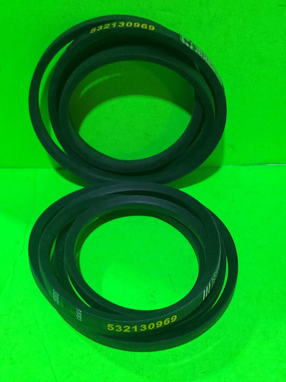 (2) BELT FITS CRAFTSMAN, FITS AYP 130969, 108597X (1/2"X92")4