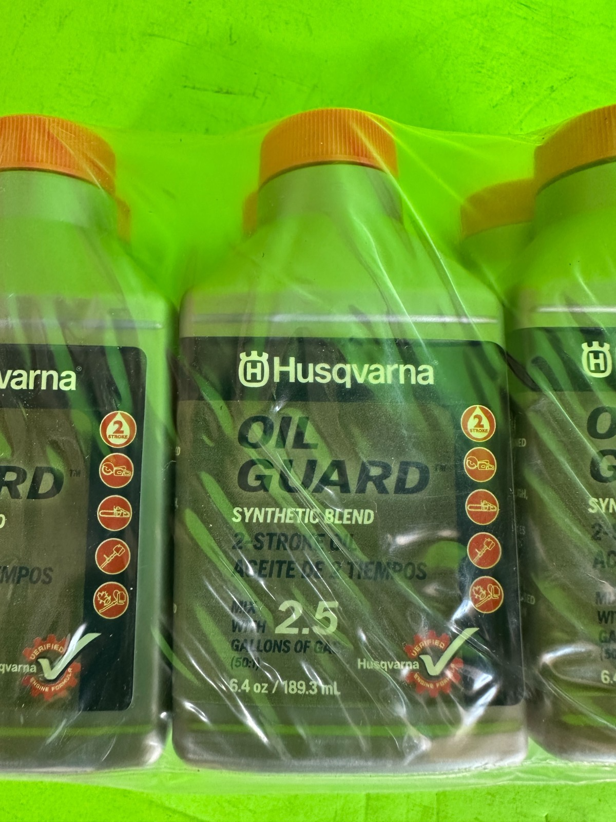 6 Pack Husqvarna 2-Cycle Oil Guard – OEM 6.4 oz Bottle 16718257 5931527022