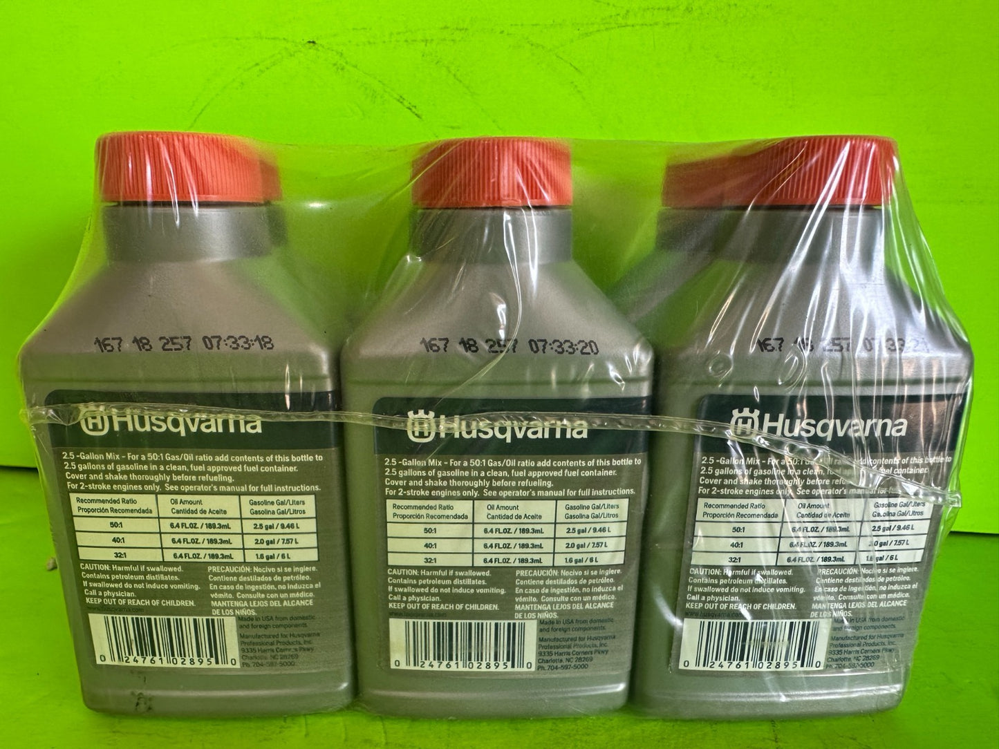 6 Pack Husqvarna 2-Cycle Oil Guard – OEM 6.4 oz Bottle 16718257 5931527021