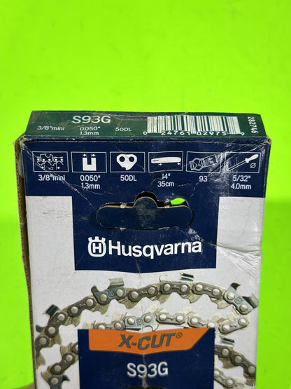 Genuine OEM Husqvarna 585422150 X-CUT S93G 3/8 .050" 50DL 14" Chainsaw Chain3