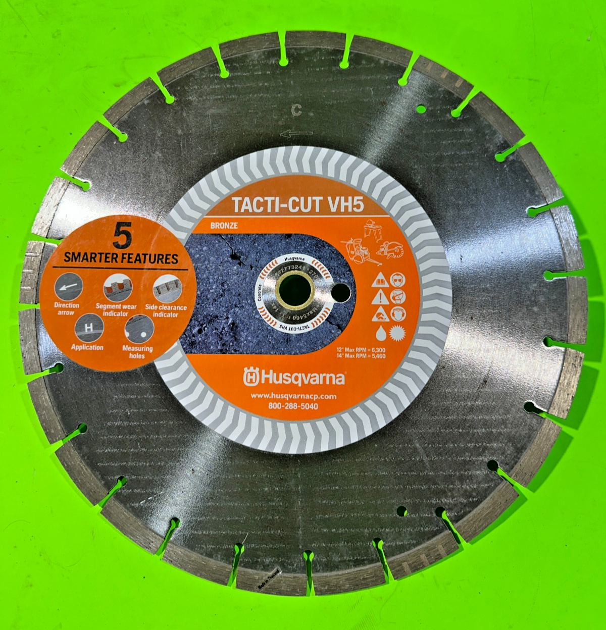 NEW Husqvarna Tacti-Cut VH5 Diamond Blade 542773241 14" x .1257