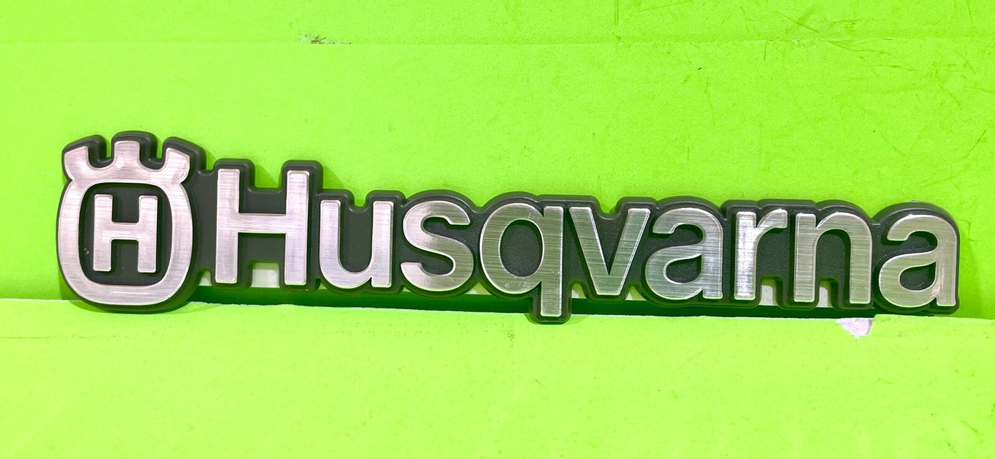 Genuine Husqvarna Silver Hood Emblem 532403378 2 pack3