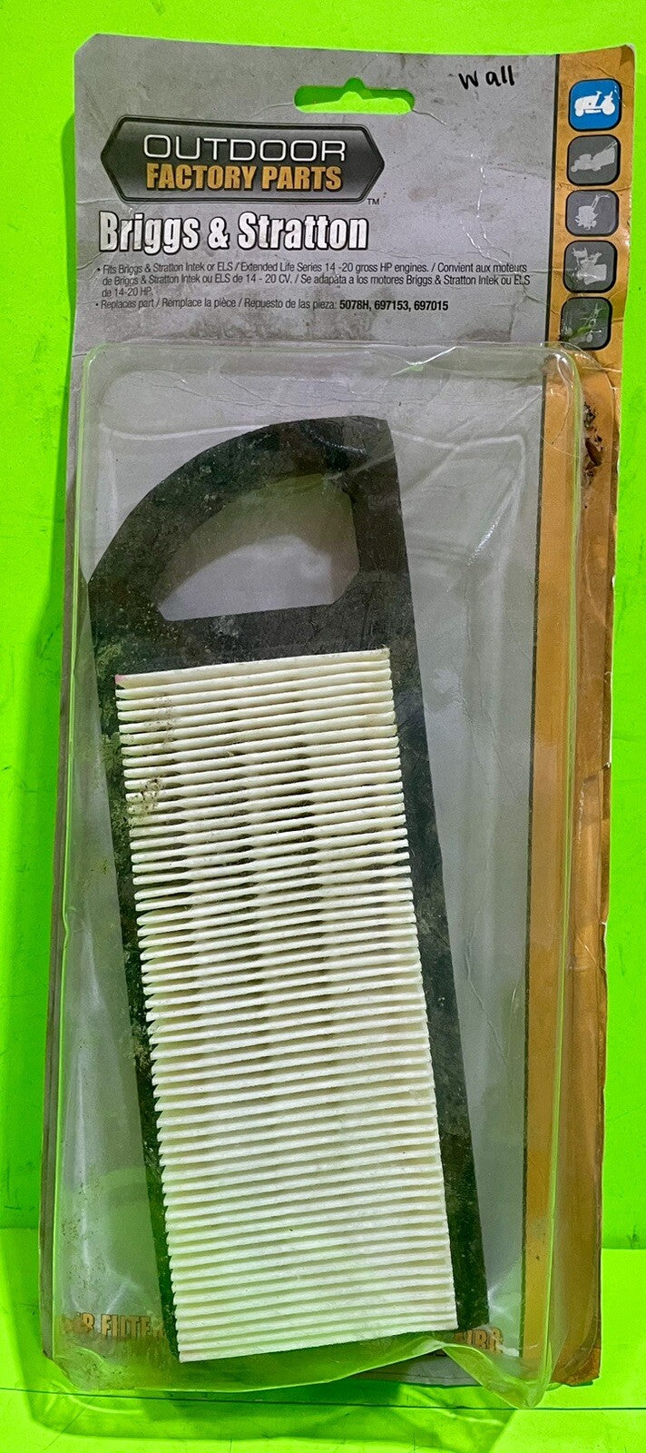 Outdoor Factory Parts 578451213 Air Filter Fits Briggs & Stratton0