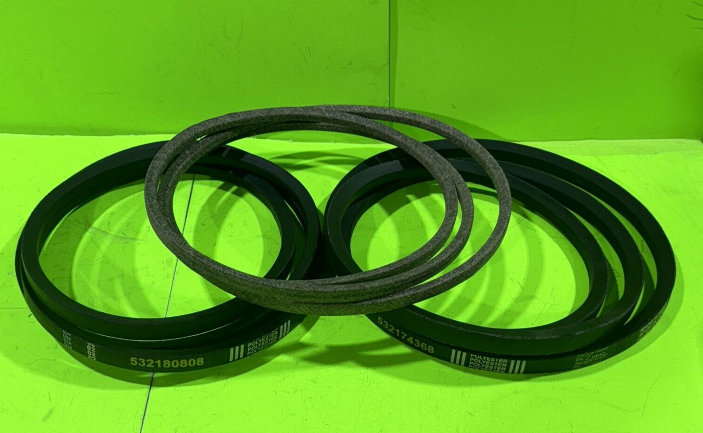 48" Deck Belt Secondary Primary & Drive VBelts Husqvarna YTH2248 YTH2448 YTH25485