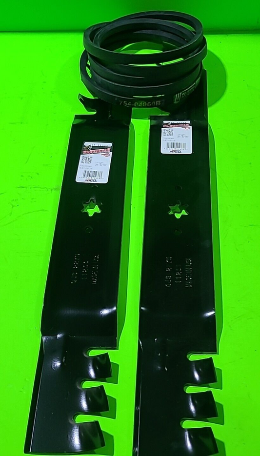 MTD CUB CADET TROYBILT 42" GATOR BLADES & BELT 742-04126 942-0616 754-040600