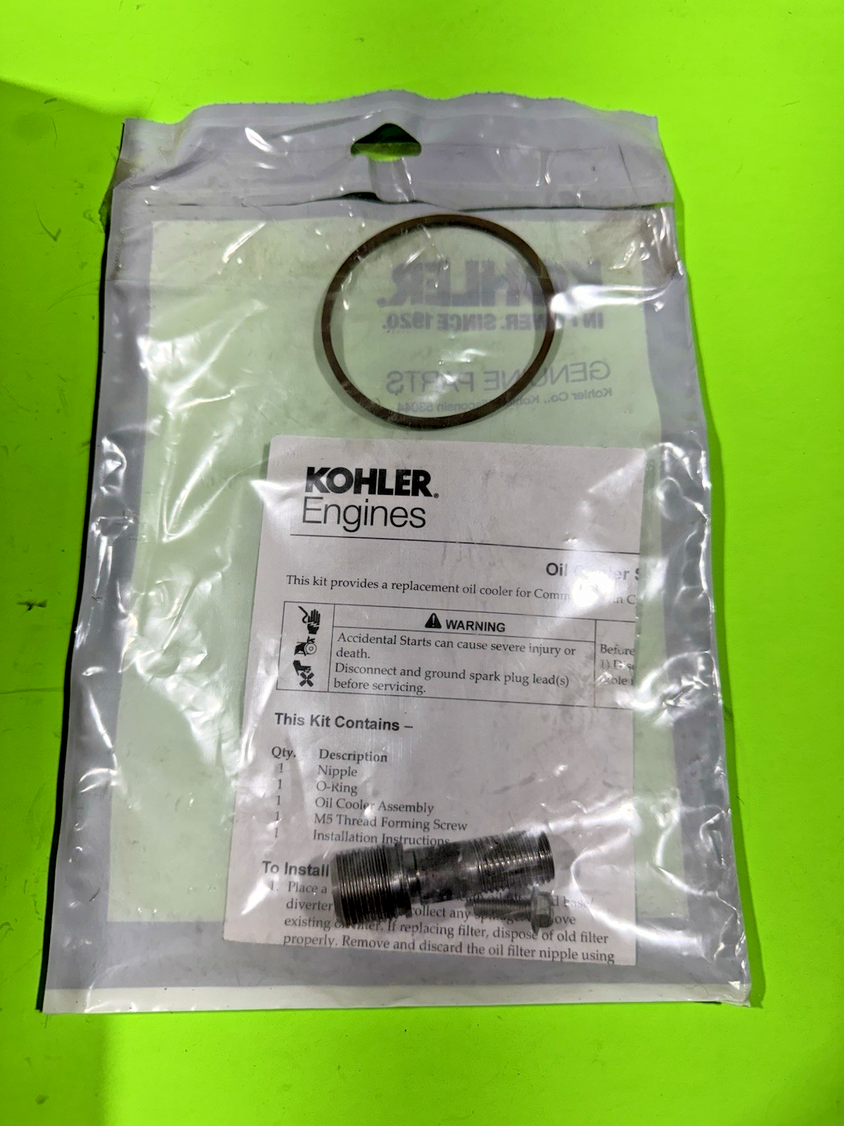 Genuine Kohler 54 755 21-S Oil Cooler Kit CH730S CH22S CH20S CH23GS CH22QS7