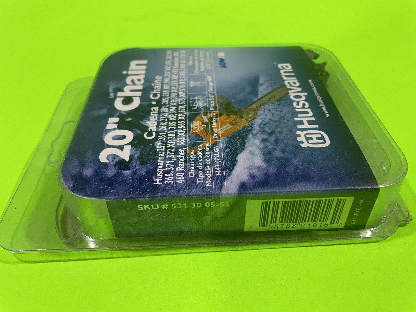 Genuine OEM Husqvarna 531300555 20" Saw Chain H47 072G 3/8" .050"4