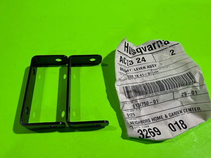 NEW 2pk Genuine OEM Husqvarna 532184197 Lever Assy Bracket Poulan Jonsered0