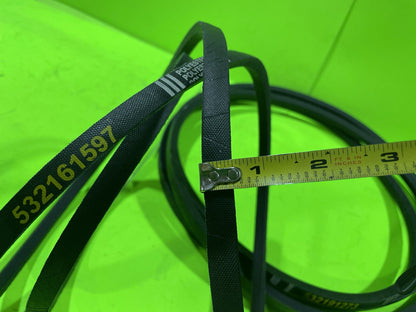 Deck Drive Belt Combo For 54" Deck 532161597 532191273 Husqvarna Poulan GTH25544