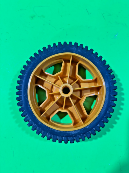 NEW Husqvarna Wheel & Tire Assembly 6.75" x 1.75" 193928 Yellow 5-Spoke Rim1