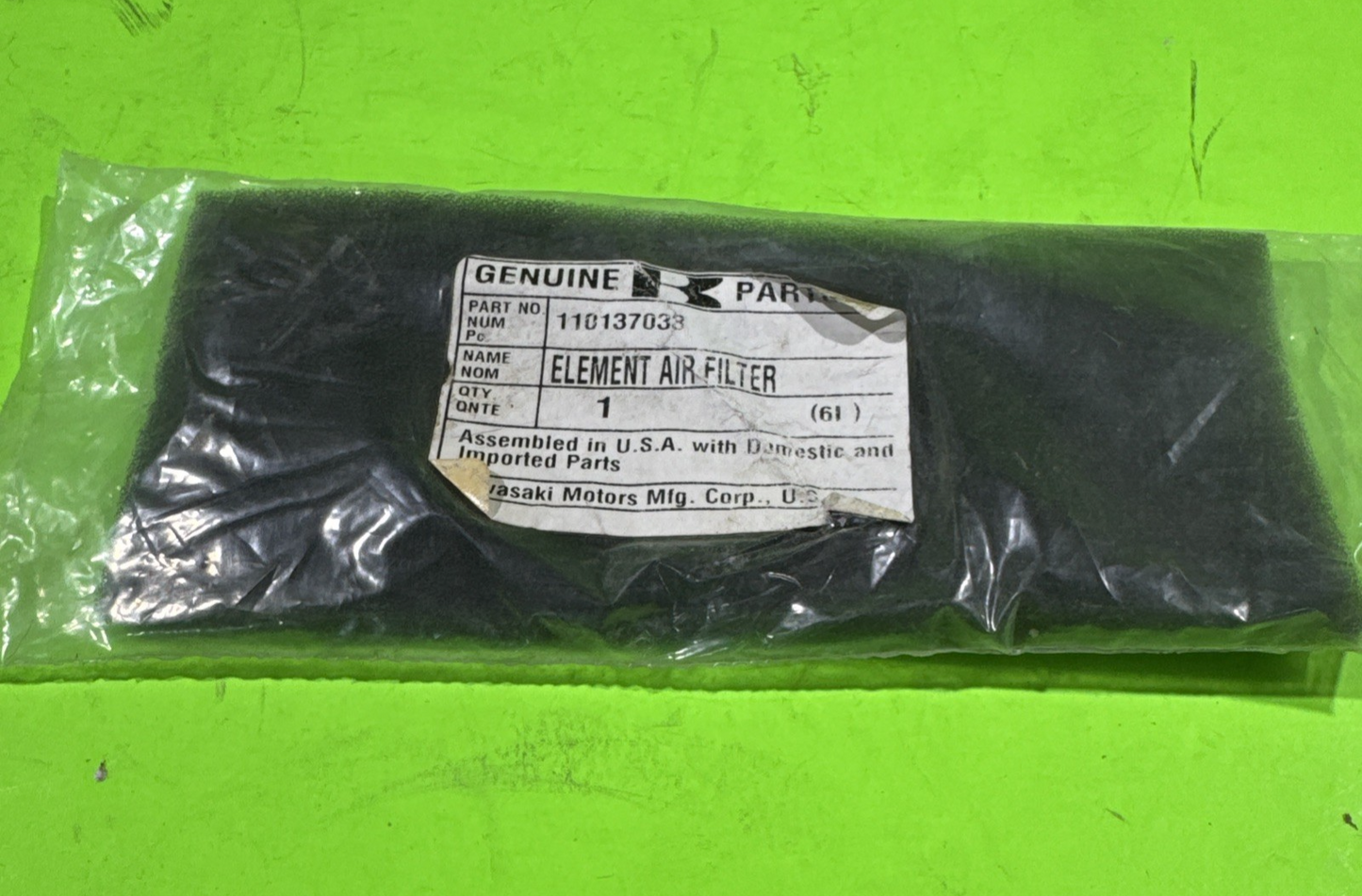 Genuine Kawasaki 11013-7033 Pre-Air Filter John Deere M137555 Ariens 215383004